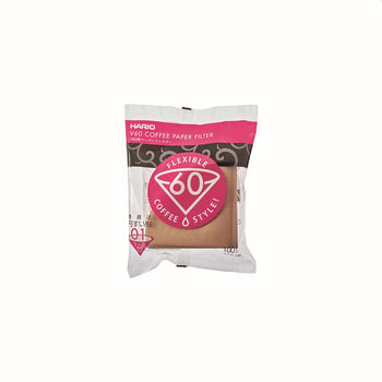 Hario V60 Coffee Filter Papers Size 01 - Brown (100 Pack Bag)